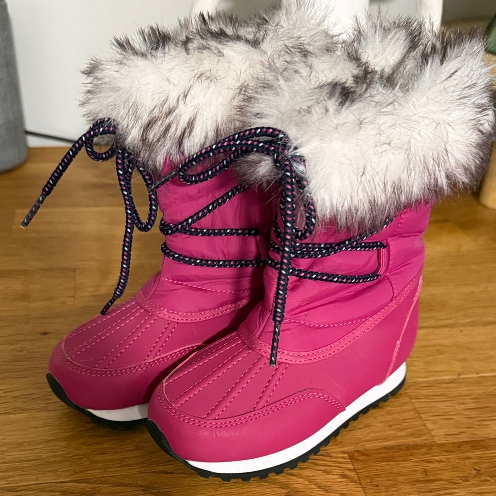 Polo Ralph Lauren Pink Fur-Lined Winter Boots toddler size 9